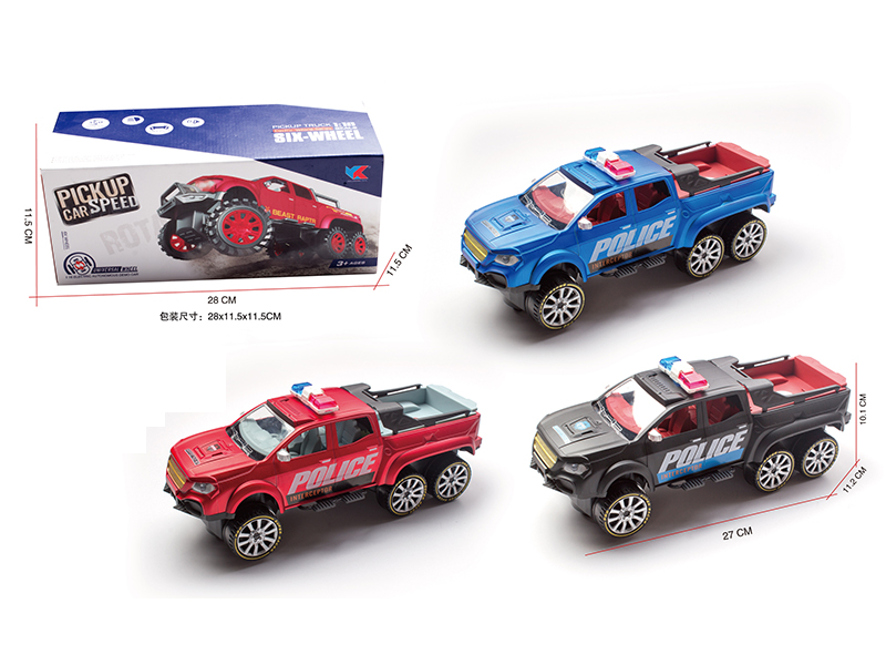 1:16 B/O Go And Bump Six Wheel Mercedes Benz Pickup Racing Car With Light And Music