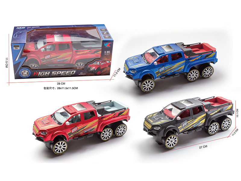 1:16 B/O Go And Bump Six Wheel Mercedes Benz Pickup Racing Car With Light And Music