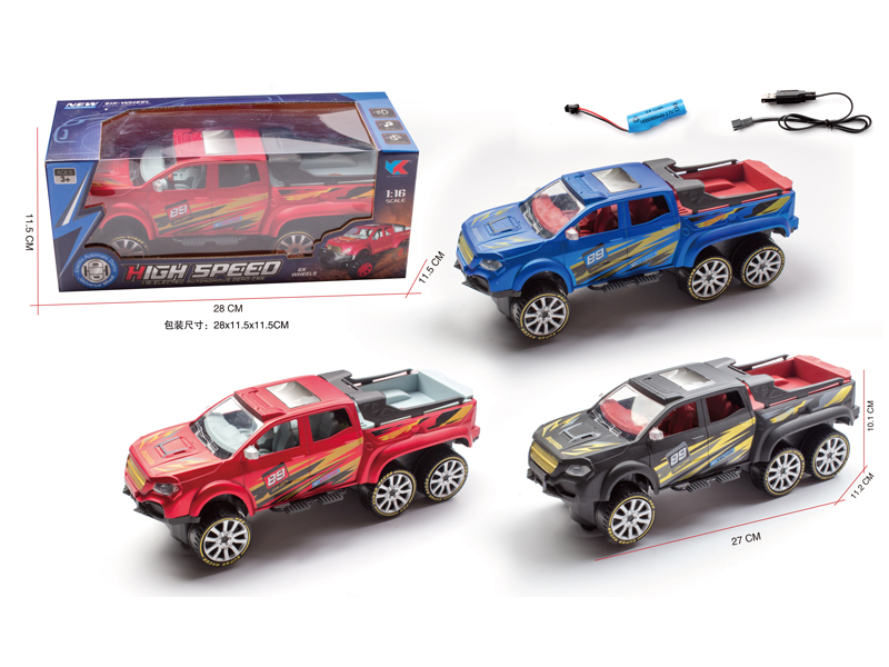 1:16 B/O Go And Bump Six Wheel Mercedes Benz Pickup Racing Car With Light And Music