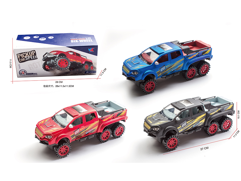 1:16 Six Wheel Mercedes Pickup Friction Racing Car