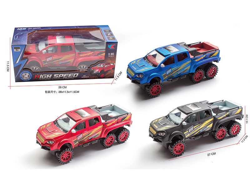 1:16 Six Wheel Mercedes Pickup Friction Racing Car