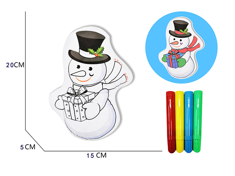 DIY Coloured Drawing Snowman Toys