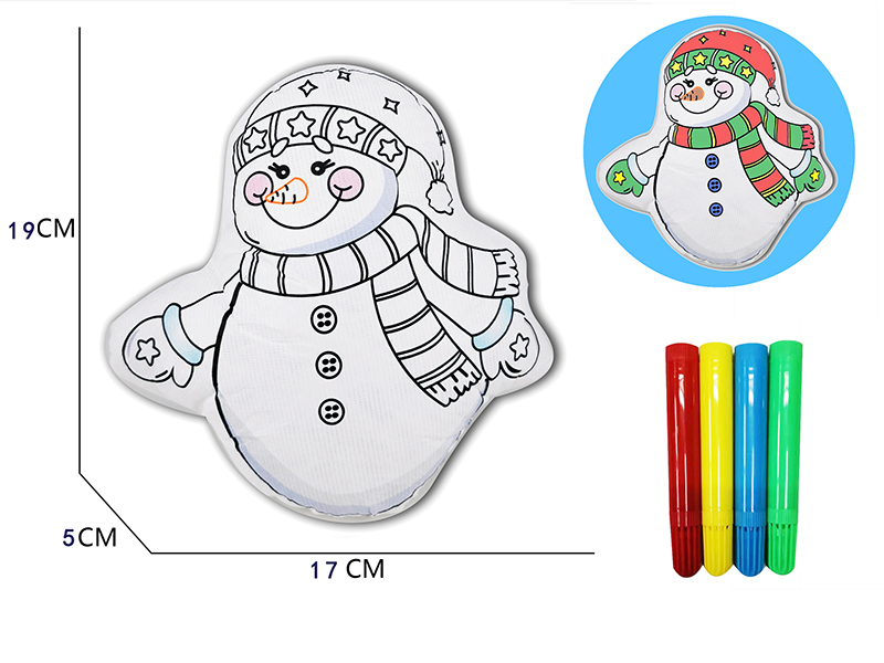 DIY Coloured Drawing Snowman Toys