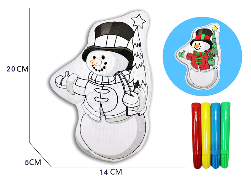 DIY Coloured Drawing Snowman Toys