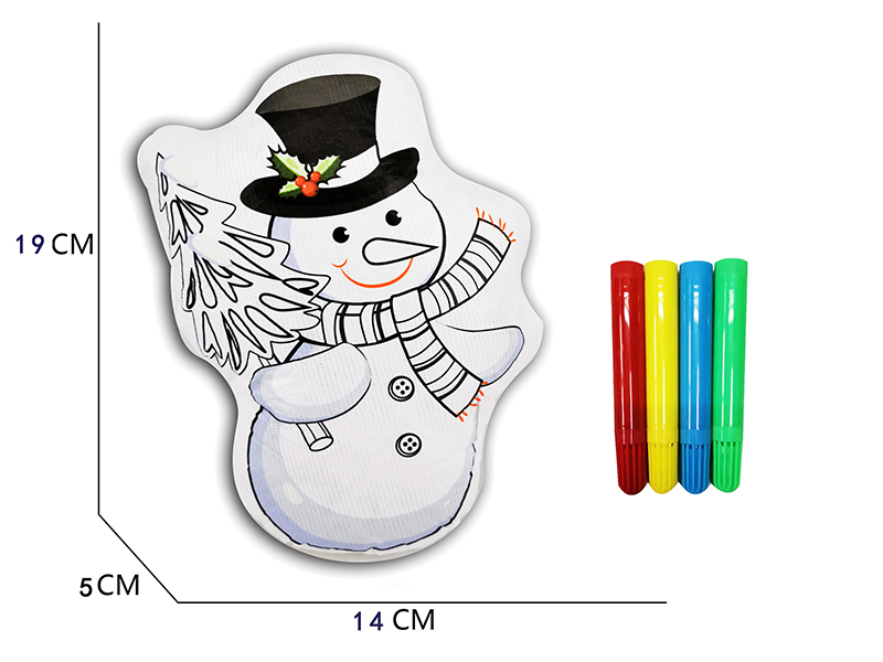 DIY Coloured Drawing Snowman Toys