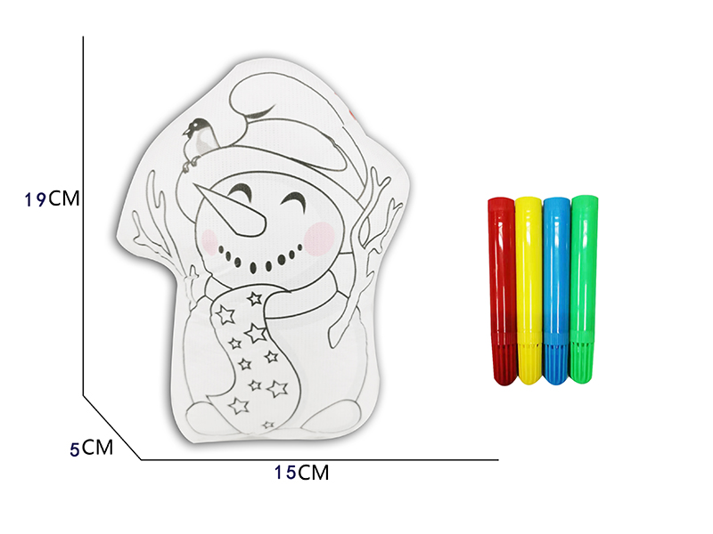 DIY Coloured Drawing Snowman Toys