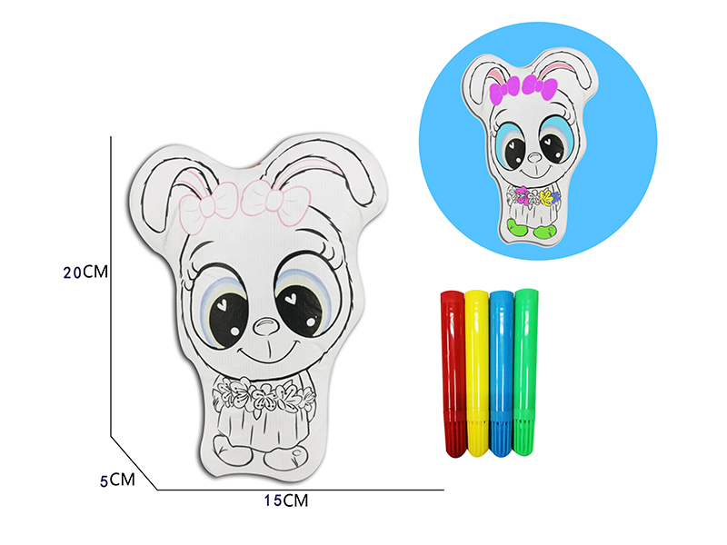 DIY Coloured Drawing Cartoon Rabbit Toys