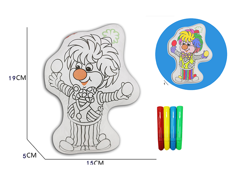 DIY Coloured Drawing Clown Toys