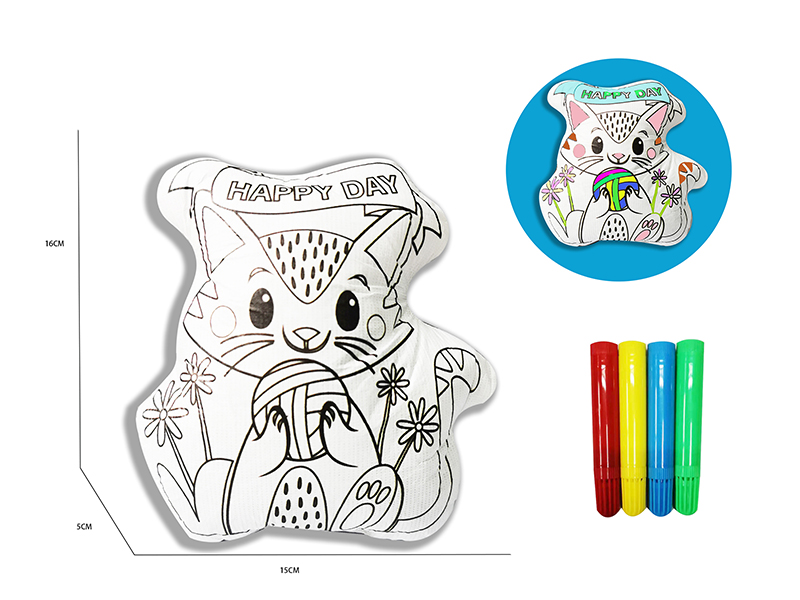 DIY Coloured Drawing Cat Toys