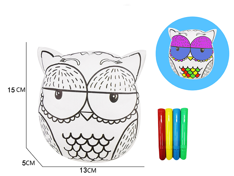 DIY Coloured Drawing Owl Toys