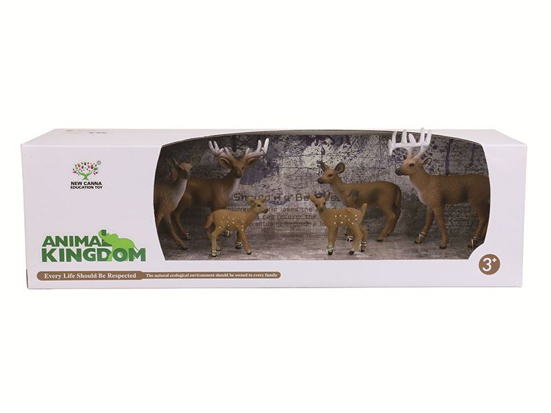 White-Tailed Deer Animal Models 6pcs