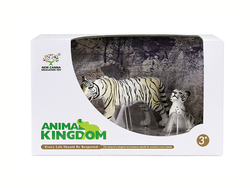 White Tigers Animal Models 2pcs
