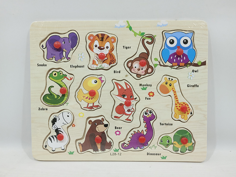 Wooden Animals Hand Grab Puzzle