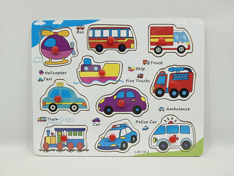 Wooden Transportation Hand Grab Puzzle