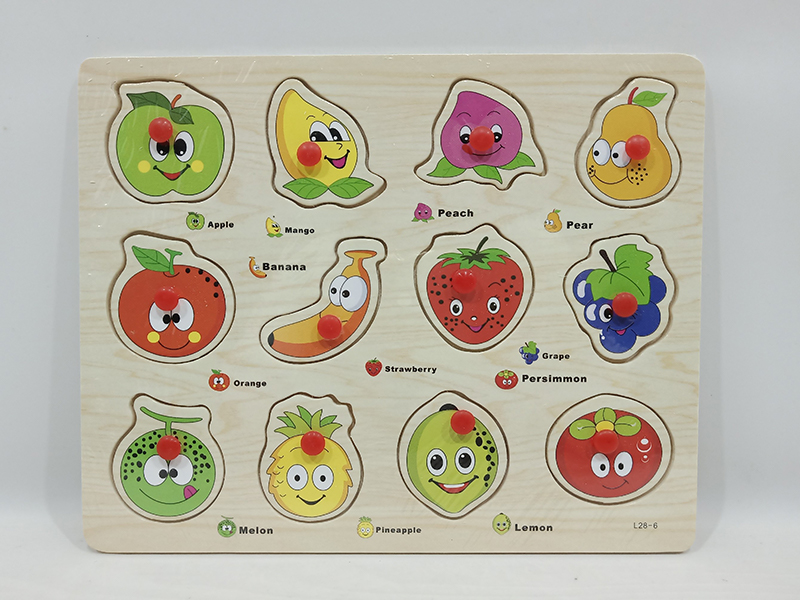 Wooden Fruit Hand Grab Puzzle