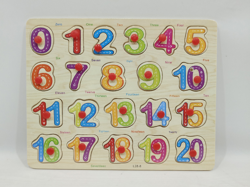 Wooden Digit Hand Grab Puzzle