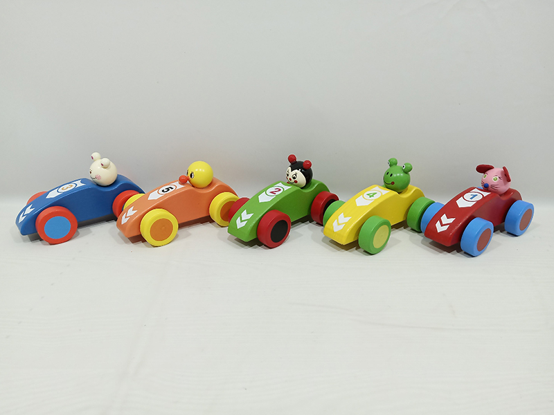 Wooden Animal Racing Vehicle