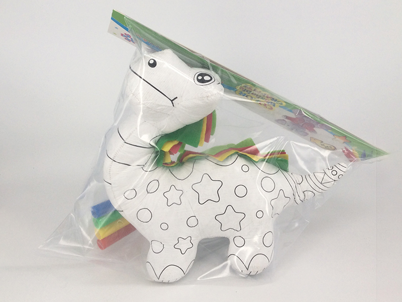 Creative DIY Stuffed Washable Coloring Toys - Dinosaur