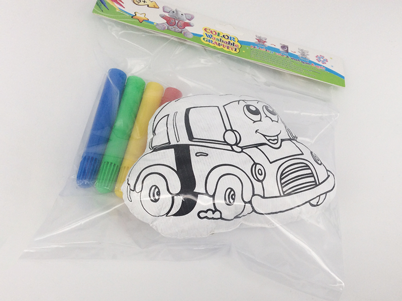 Creative DIY Stuffed Washable Coloring Toys - Car