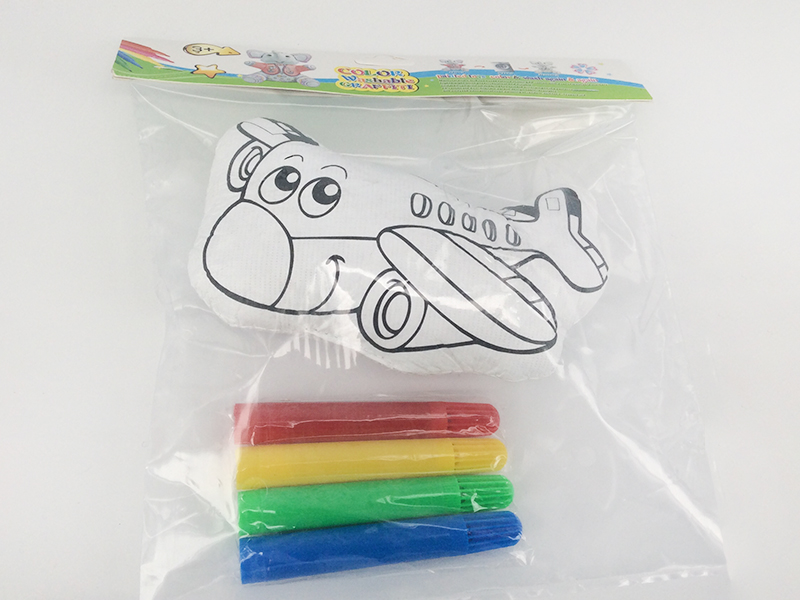 Creative DIY Stuffed Washable Coloring Toys - Airplane