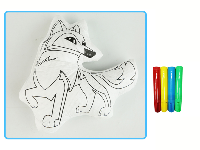 Creative DIY Stuffed Washable Coloring Toys - Fox