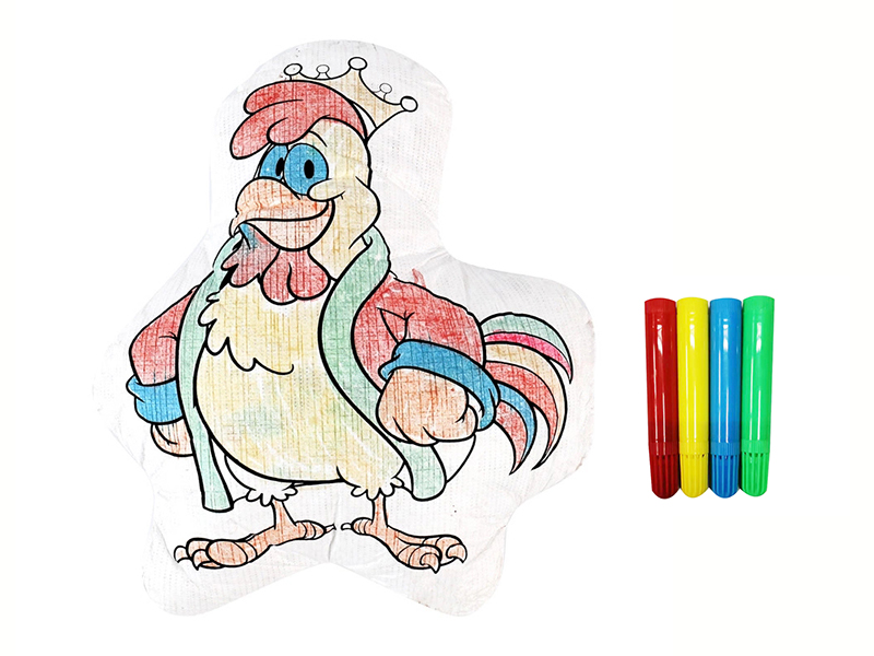 Creative DIY Stuffed Washable Coloring Toys - Cock
