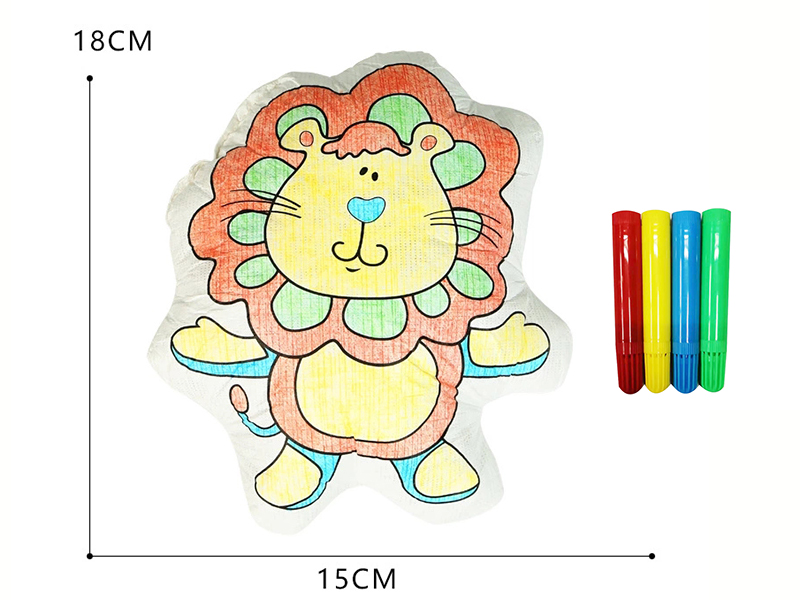 Creative DIY Stuffed Washable Coloring Toys - Lion