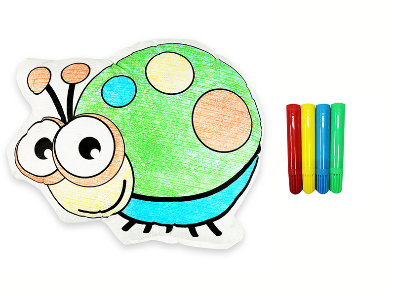 Creative DIY Stuffed Washable Coloring Toys - Ladybug