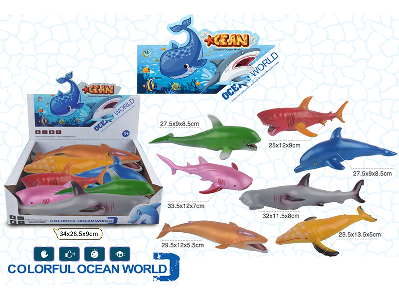 7PCS Simulation Vinyl Marine Animal Toy