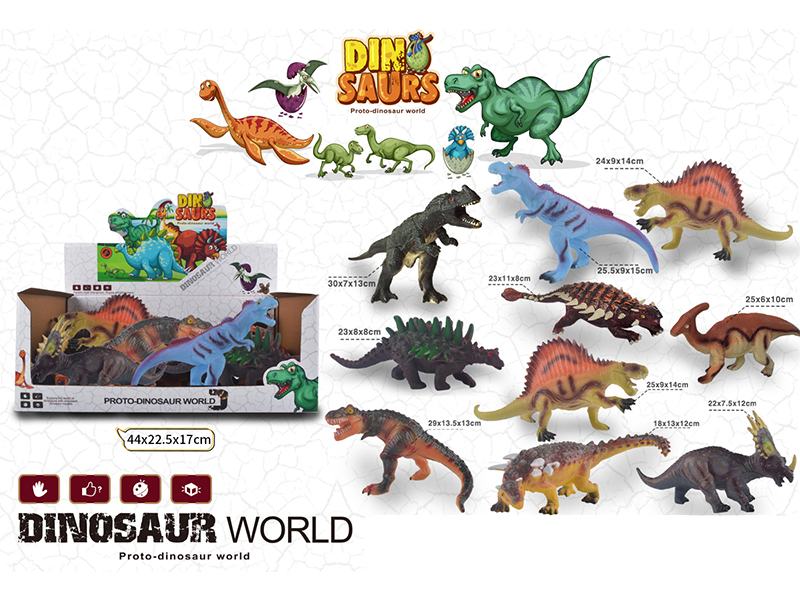10PCS Simulation Vinyl Dinosaur Toy