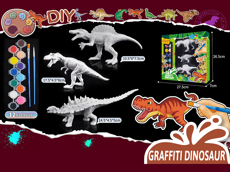 Graffiti Solid Dinosaur Toy