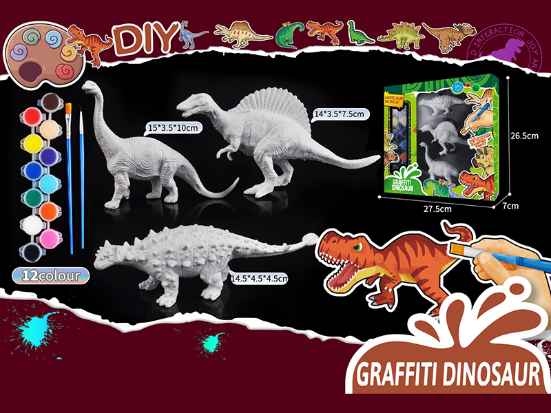 Graffiti Solid Dinosaur Toy