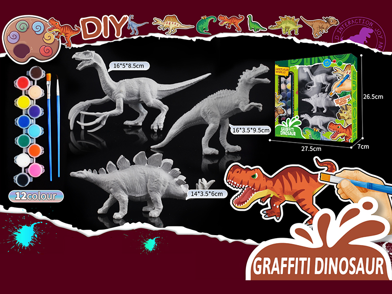 Graffiti Solid Dinosaur Toy