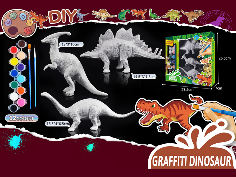 Graffiti Solid Dinosaur Toy