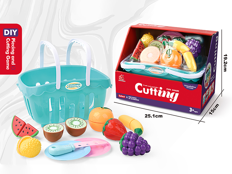 Shopping Basket Simulation Fruit And Vegetable Cutting Toys