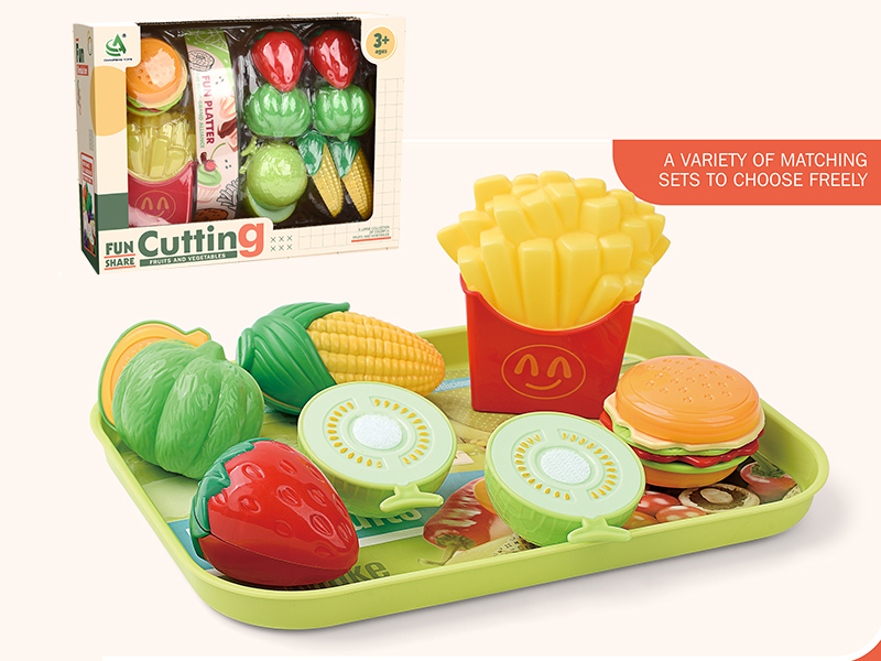 Simulation Fruits And Vegetable Food Plate Set