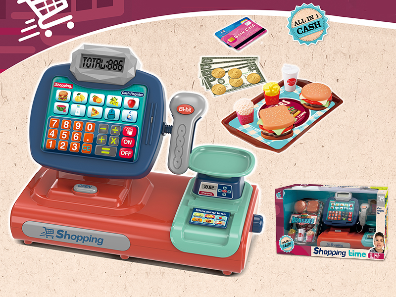 Cash Register Hamburger Set(Touch Screen ,With Voice Function)