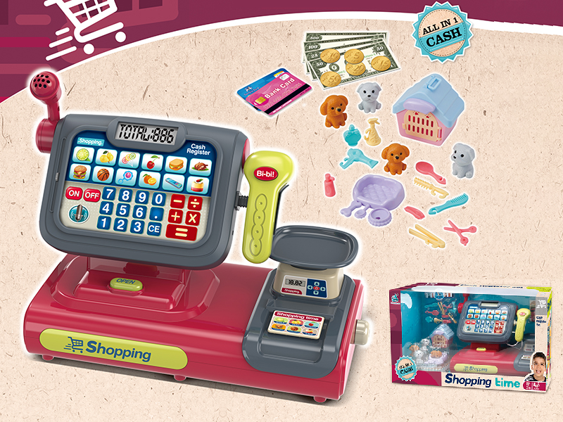 Cash Register Pet Set(Touch Screen ,With Voice Function,Microphone)