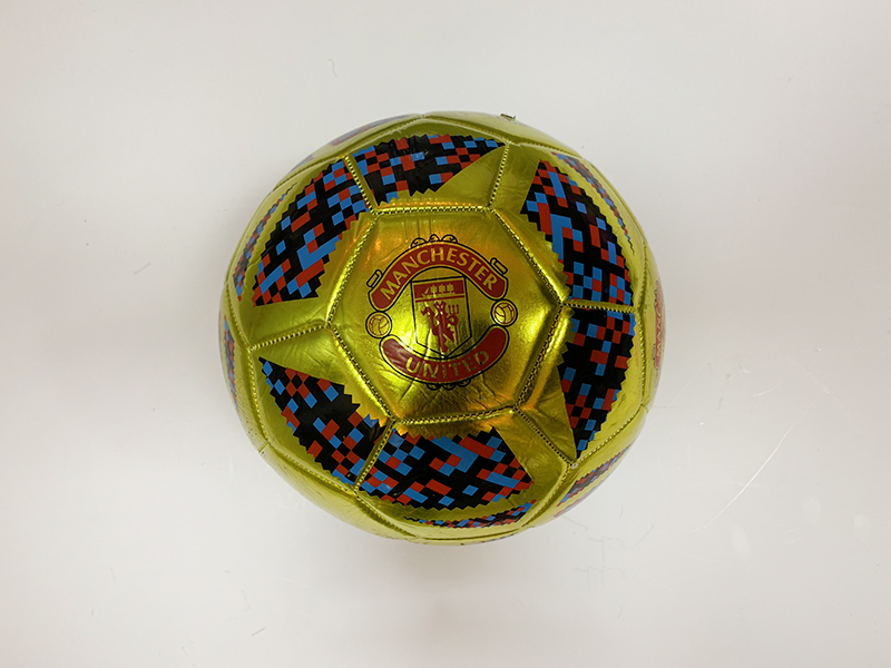 Metal Color Leather Football (Team Logo)