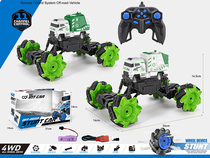 1:16 11-Channel Remote Control Off-Road Rubbish Car