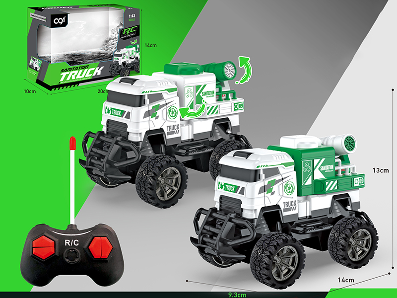 1:43 4-Channel Remote Control Sanitation Truck With Light