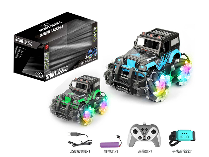 2.4G Dual  Remote Control Off-Road Stunt Car With Lights And Music