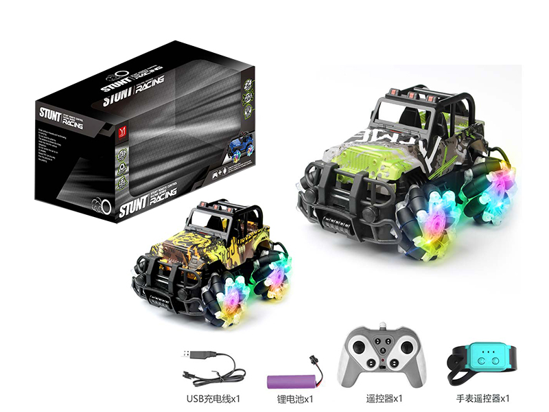 2.4G Dual  Remote Control Off-Road Stunt Car With Lights And Music