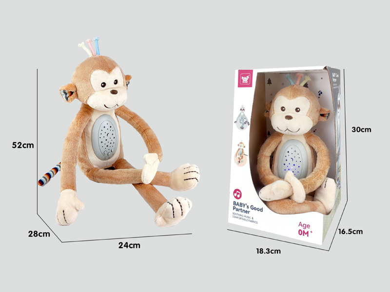 Plush Monkey With Sound And Light