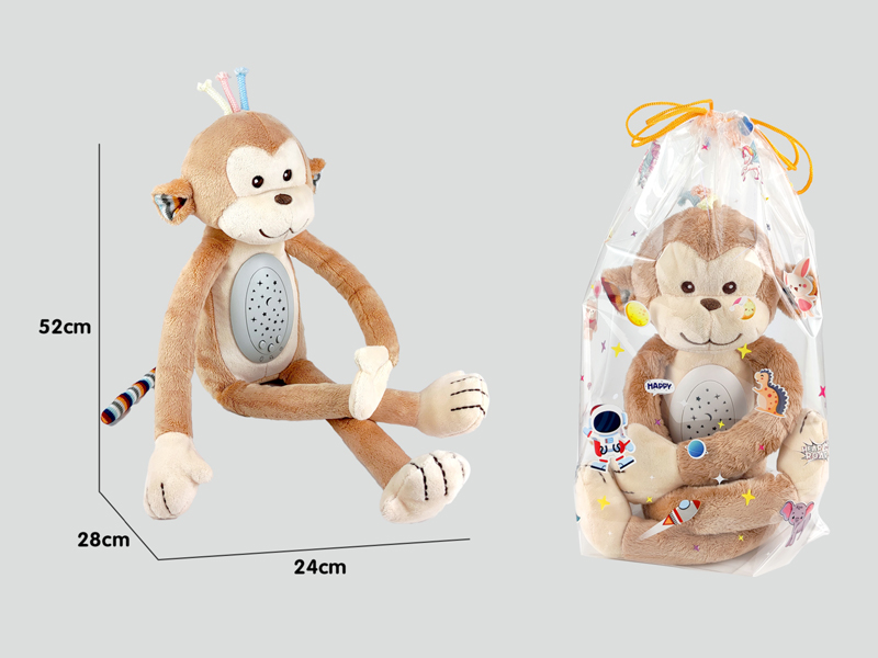 Plush Monkey With Sound And Light