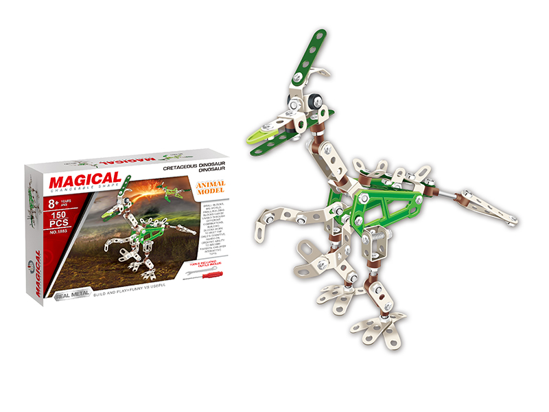 DIY Metal Building Blocks - Parashosaurus 150pcs