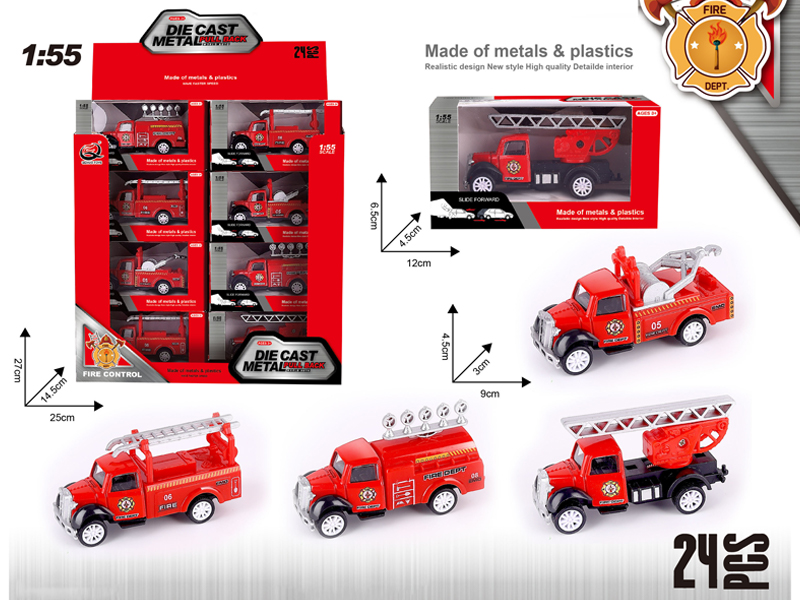 24PCS 1:55 Alloy Pull Back Car