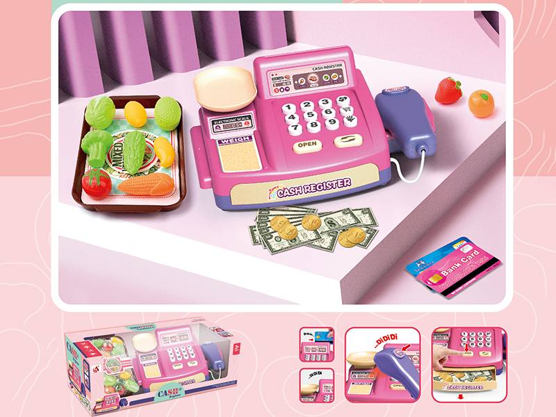 Cash Register + Fruits And Vegetables Set(Three Switching Mode Functions)