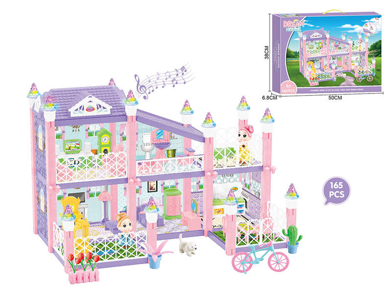 DIY Scene Villa(With Lights And Music)165pcs