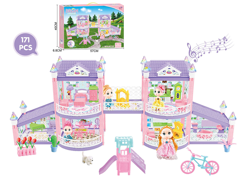 DIY Scene Villa(With Lights And Music)171pcs